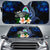 Polynesian Guam Sun Shades - Turtle With Plumeria Flowers Auto Sun Shade Universal Fit Blue - Polynesian Pride