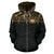 Samoa Polynesian All Over Zip up Hoodie Gold Heartbeat Style - Polynesian Pride