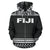 Fiji Tapa All Over Zip up Hoodie Black and White Version - Polynesian Pride
