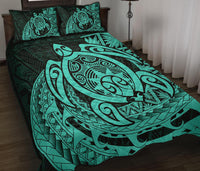 Hawaii Polynesian Turtle Quilt Bed Set - Turquoise - Polynesian Pride