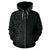 Polynesian Zip Hoodie Polynesian Tattoo Half Grey - Polynesian Pride