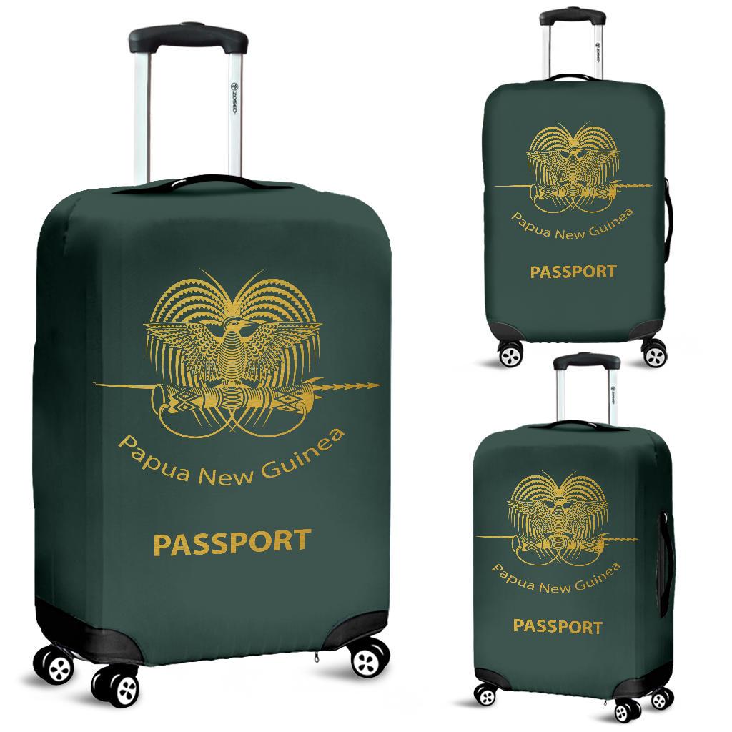 Papua New Guinea Passport Luggage Cover Green - Polynesian Pride