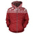 Poly All Over Zip up Hoodie Polynesian Red Version - Polynesian Pride