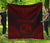 Tonga Premium Quilt - Tonga Coat Of Arms Polynesian Chief Dark Red Version Red - Polynesian Pride