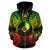 Yap Polynesian All Over Zip up Hoodie Map Reggae - Polynesian Pride