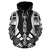 Vanuatu Polynesian Zip up Hoodie Black Tattoo - Polynesian Pride