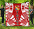 Tonga Premium Quilt - Tonga Coat Of Arms Polynesian White Tattoo (Red) - Polynesian Pride