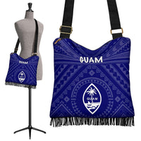 Guam Boho Handbag - Guam Seal With Polynesian Tattoo Style (Blue) - Polynesian Pride