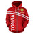Tonga All Over Zip up Hoodie Rugby Style - Polynesian Pride