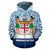 Fiji Tapa Zip Hoodie Fiji Coat of Arms Kingdom of Fiji - Polynesian Pride
