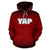 Yap All Over Hoodie Red Fog Style - Polynesian Pride