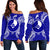 Yap Polynesian Shoulder Sweater Map Blue Blue - Polynesian Pride