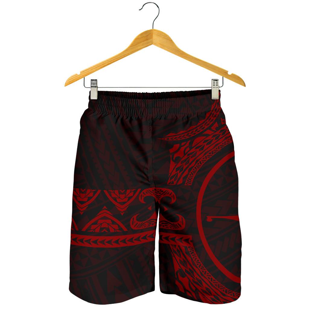 Yap Polynesian All Over Print Men's Short - Red Version Red - Black - Polynesian Pride