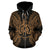 Vanuatu Polynesian All Over Zip up Hoodie Map Gold - Polynesian Pride