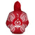 Vanuatu Polynesian All Over Zip up Hoodie Map Red White - Polynesian Pride
