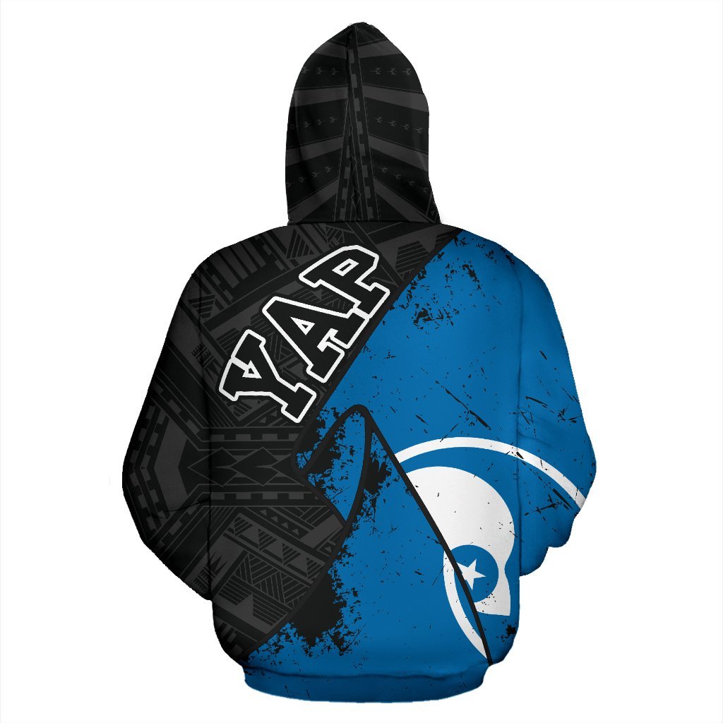Yap Special Grunge Flag Zip Hoodie A0 - Polynesian Pride