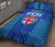 Blue Quilt Bed Set Fiji Rugby Polynesian Waves Style - Polynesian Pride