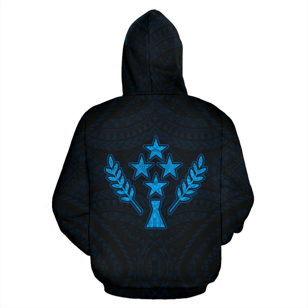 Kosrae Hoodie Micronesia Kosraean Warrior Blue - Polynesian Pride