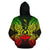 Vanuatu Polynesian All Over Zip up Hoodie Map Reggae - Polynesian Pride