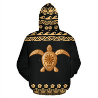 Molokai All Over Zip up Hoodie Polynesian Turtle Hoodie - Polynesian Pride