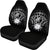 Cook Islands Car Seat Cover - Gray Hibiscus Universal Fit Black - Polynesian Pride