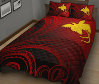 Papua New Guinea Quilt Bed Set - Raggiana Bird of Paradise Polynesian Patterns - Polynesian Pride
