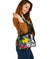 Papua New Guinea Shoulder Handbag White - Turtle Plumeria Banana Leaf - Polynesian Pride