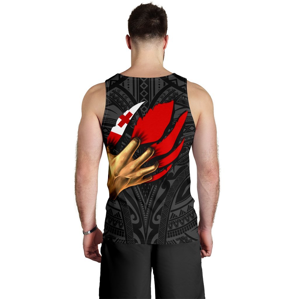 Tonga Men's Tank Top - Tonga In Me (Black) - Polynesian Pride