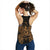 Vanuatu Polynesian Women Tank Top Map Gold - Polynesian Pride