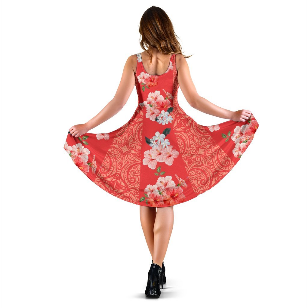 Hawaii Hibiscus Polynesian - Hawaiian Midi Dress - Curtis Style - Polynesian Pride