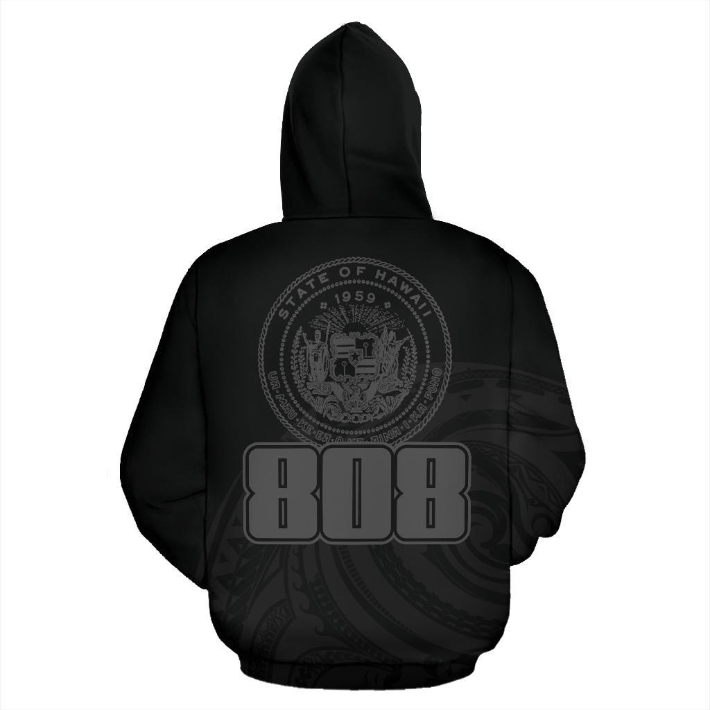Hawaii Polynesia Hoodie Gray Tatau Style - Polynesian Pride