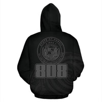 Hawaii Polynesia Hoodie Gray Tatau Style - Polynesian Pride