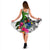 Cook Islands Midi Dress White - Turtle Plumeria Banana Leaf - Polynesian Pride