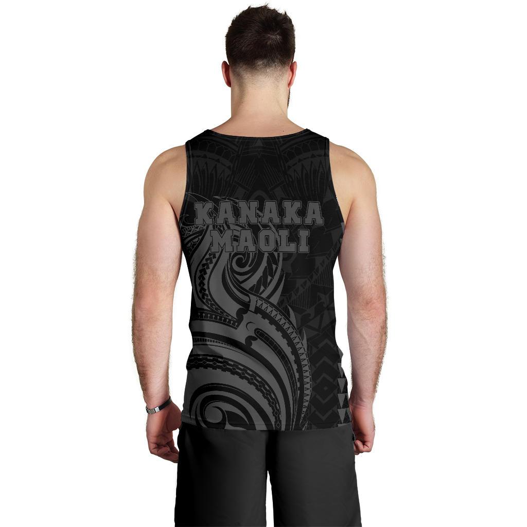 Kanaka Maoli Map Polynesian Tank Top Gray - Polynesian Pride