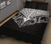 Quilt Bed Set Nz Maori Tattoo Koru White - Polynesian Pride