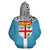 Fiji Tapa Zip Hoodie Fiji Flag A6 - Polynesian Pride