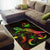 Guam Polynesian Area Rugs - Turtle With Blooming Hibiscus Reggae - Polynesian Pride