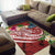 Fiji Polynesian Area Rug - Summer Plumeria (Red) - Polynesian Pride