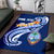 Guam Personalised Area Rug - Guam Seal Polynesian Patterns Plumeria (Blue) - Polynesian Pride