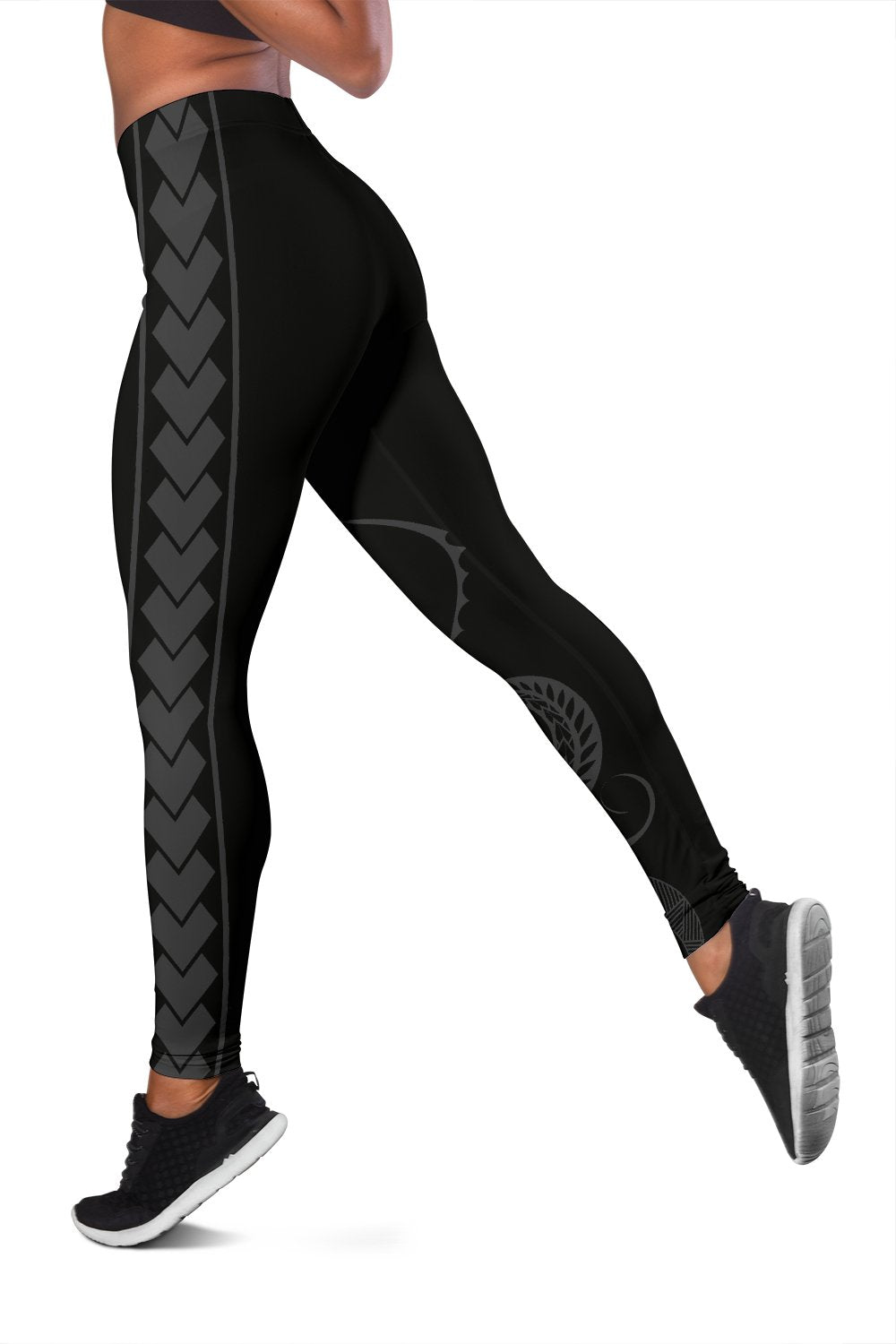 Hawaii Polynesian Leggings - Felicity Style - Gray AH - Polynesian Pride