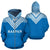 Saipan All Over Zip up Hoodie Blue Version Unisex Blue - Polynesian Pride
