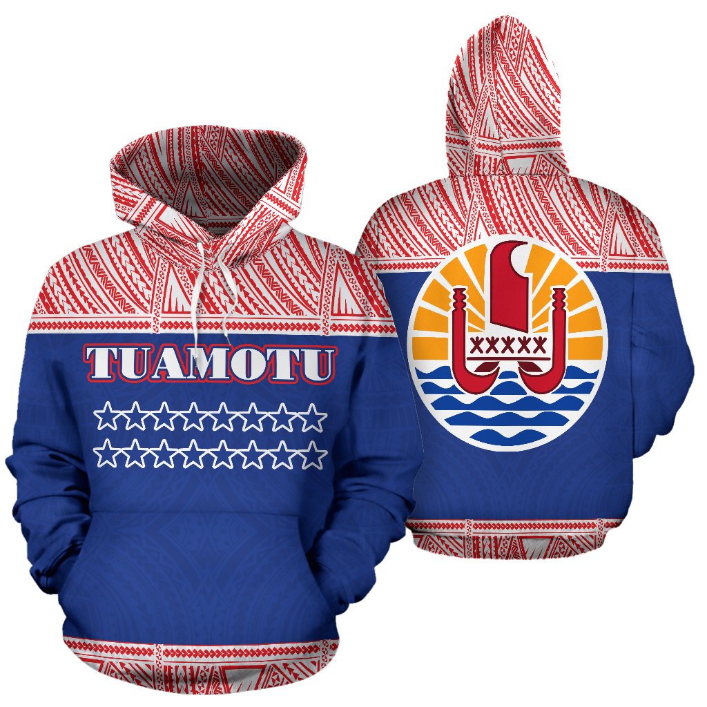 Tuamotu Polynesian All Over Hoodie Polynesian Hoodie Style Unisex White - Polynesian Pride