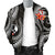 Yap Micronesian Men Bomber Jacket - Black Plumeria - Polynesian Pride