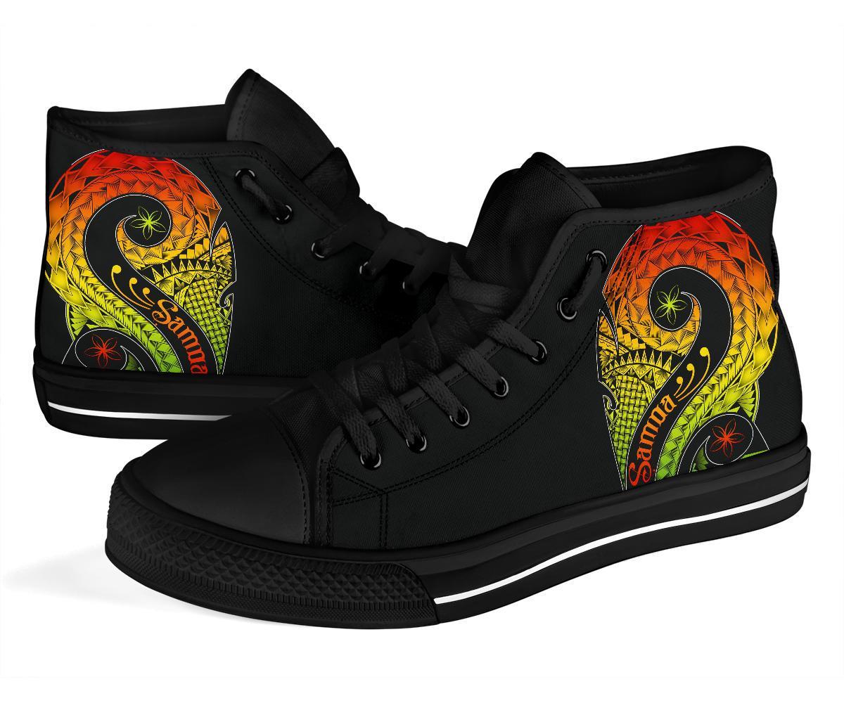 Samoa High Top Shoes - Samoa Polynesian Decorative Patterns - Polynesian Pride