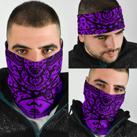 New Zealand Maori Tangaroa Tattoo Bandana - Purple - Polynesian Pride