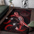 Palau Polynesian Area Rugs - Turtle With Blooming Hibiscus Red - Polynesian Pride