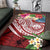 FSM Polynesian Area Rug - Summer Plumeria (Red) - Polynesian Pride