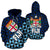 Fiji Polynesian Zip up Hoodie Fiji Flag Coat of Arms New Style Unisex Blue - Polynesian Pride