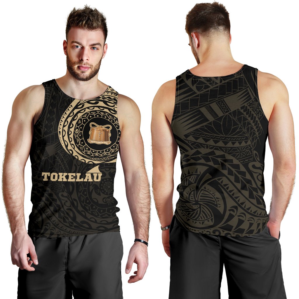 Tokelau Polynesian Tattoo Style Tank Top A7 Gold - Polynesian Pride