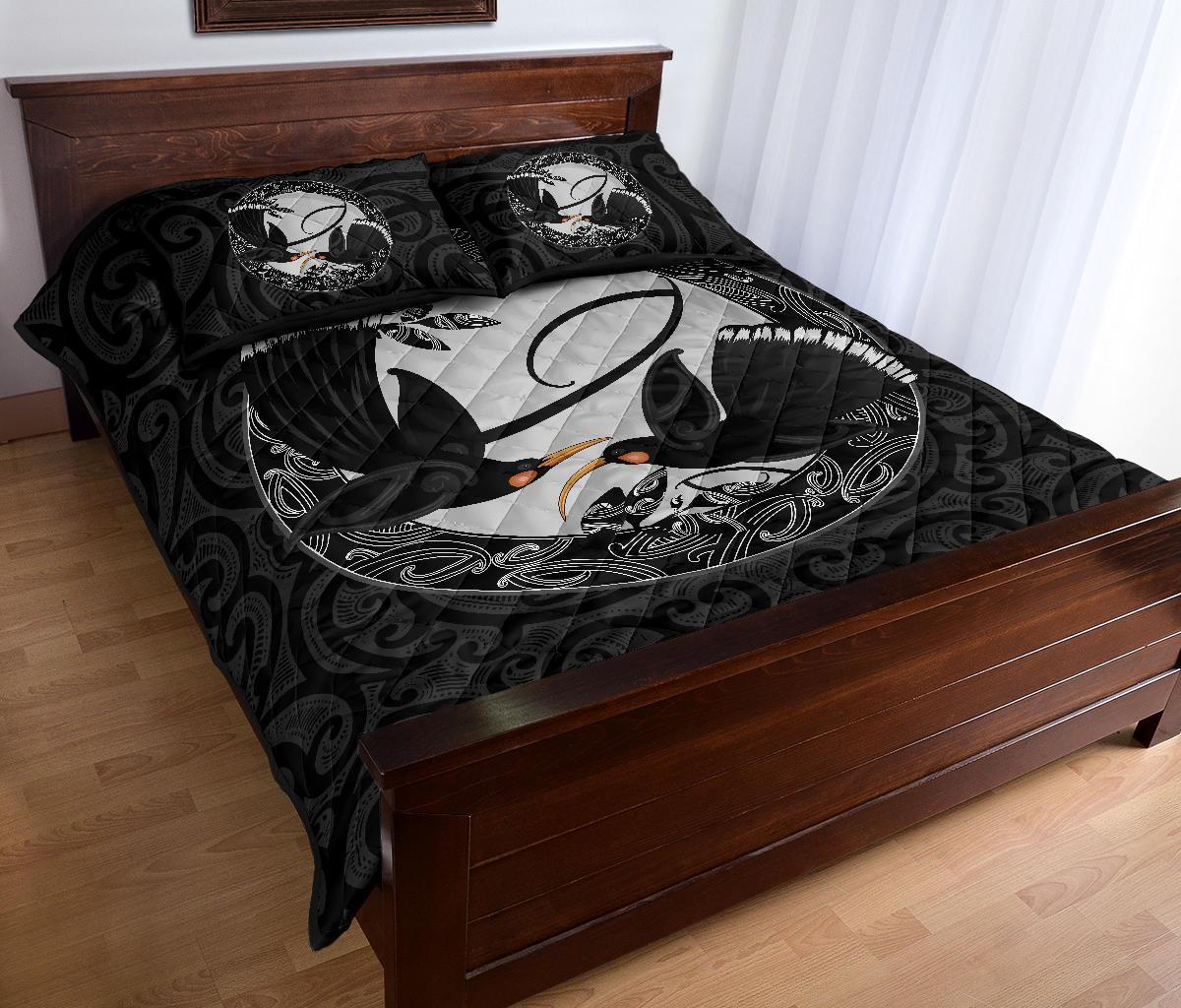 New Zealand Huia Bird, Maori Quilt Bed Set - Polynesian Pride